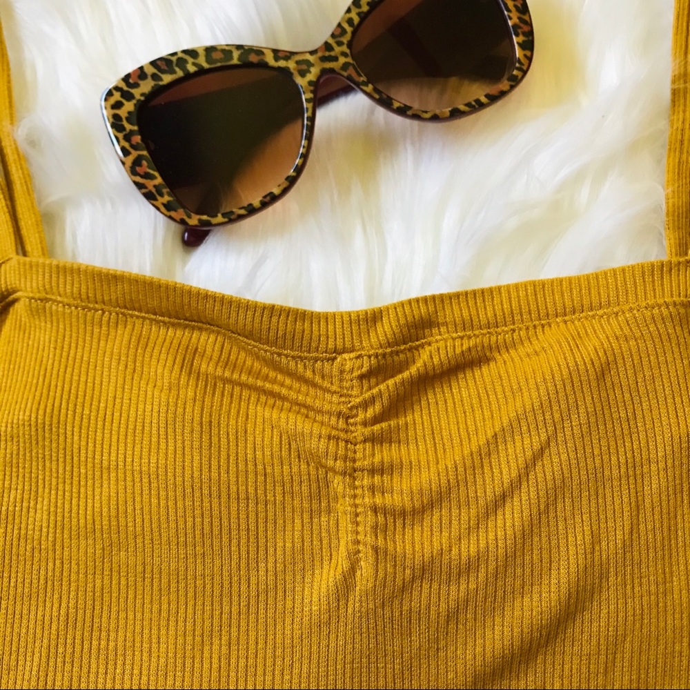 NWOT PST By Project Social T Mustard Tank Top, L - Picture 2 of 5